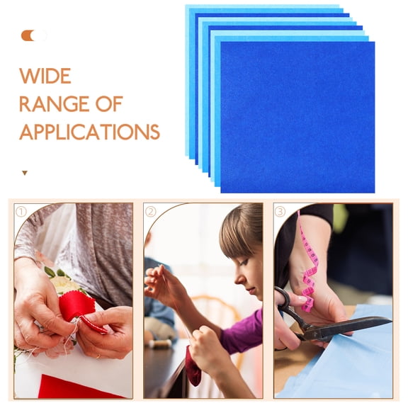 Raindrops Sewing Fabric Felt Navy Blue DIY Craft for Craft Projects 9Pcs