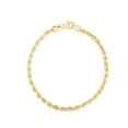 thumbnail image 2 of JewelStop 14K Yellow Gold 3mm Polished Silk Rope Chain Bracelet 8 Inches Lobster Clasp - 5.55gr., 2 of 6