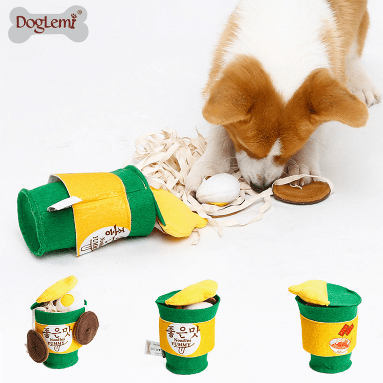 Ramen Nose Work Dog Toy Interactive Chewing Puzzle Toys Noodle Cup