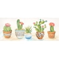 thumbnail image 2 of Coulter, Cynthia 24x12 Gold Ornate Wood Framed with Double Matting Museum Art Print Titled - Cactus Pots, 2 of 4
