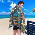thumbnail image 5 of Coolnut Cartoon Plane Beach Towel, Oversized Travel Towel, Absorbent, Lightweight, Quick Drying, Soft and Comfortable Wash cloth, 5 of 7