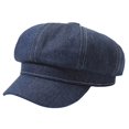 thumbnail image 2 of Womens Denim Newsboy Cap Cabbie Beret Hat with Visor Peaked Cap Casual Adjustable Denim Sun Hat for Ladies, 2 of 6