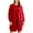 Red, variant on Cute Cardigans Women Long Sleeved Lazy Style Loose Jacket Suspender Two Piece Sweater Light Weight Cardigan
