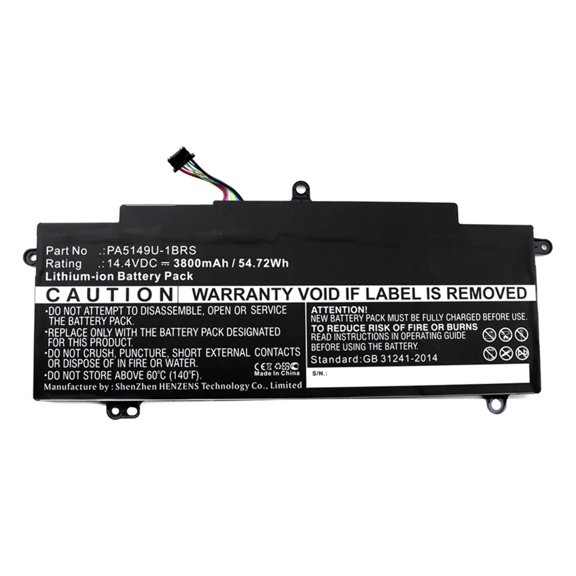 Batteries N Accessories BNA-WB-L13574 Laptop Battery - Li-ion, 14.4V, 3800mAh, Ultra High Capacity - Replacement for Toshiba PA5149U-1BRS Battery