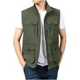 thumbnail image 2 of Virmaxy Men's Outdoor Travel Jacket Casual Fishing Photography Multifunctional Vest Quick Dry Lightweight Zipper Vest, 2 of 9
