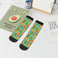 thumbnail image 7 of Fuzoiu Pineapple Print Adult Socks, Crew Moisture-wicking Socks, Unisex Cushion Crew Socks,Casual Sports Ankle Socks, 7 of 7