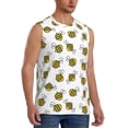 thumbnail image 2 of Uemuo Cute Little Bee Pattern Men's Sleeveless T-Shirt,Muscle Athletic Tank Top, Moisture-wicking Quick-dry Breathable Classic Tee Top for Gym Run Outdoor Sports-Large, 2 of 8