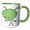 Green/White, variant on 3drose, Funny Little Big Headed Alien Cartoon Character, 15oz Mug