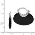 thumbnail image 2 of FB Jewels Sterling Silver Rhodium-platedOnyx Earrings, 2 of 2