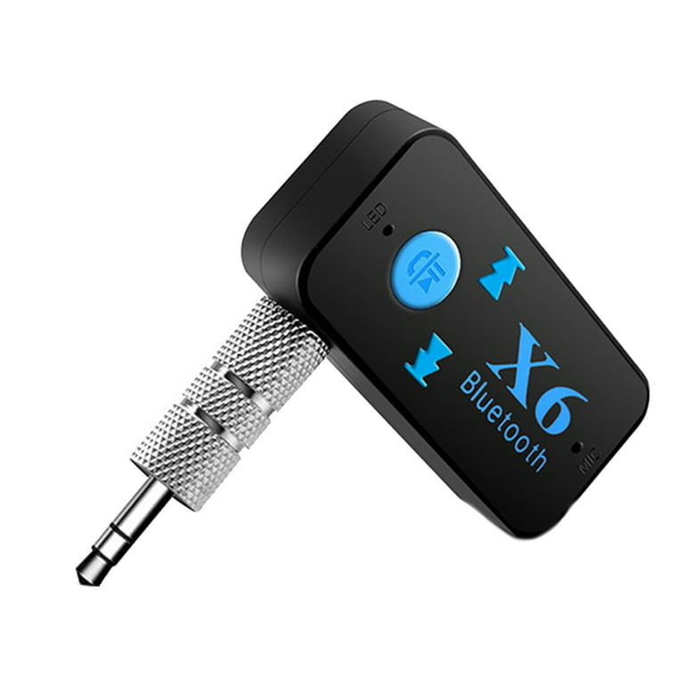 X6 Auto Car Bluetooth Aux Adapter Support TF Card A2DP Audio Stereo  Bluetooth Hands Free Music Receiver