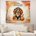thumbnail image 2 of Happy Thanksgiving Golden Retriever Turkey Costume Pumpkins Autumn Leaves Tapestry Goldens Dog Lover Gifts Idea Wall Hanging Backdrop Home Decor - 130144, 2 of 5