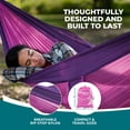 thumbnail image 4 of Bliss Hammocks Hammock in a Bag with Carabiner Hooks & Tree Straps, Pink Purple, 4 of 10