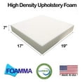 7" x 17" x 19" Upholstery Foam High Density Foam (Chair Cushion Square