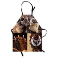 thumbnail image 1 of Coffee Apron, Rustic Collage of Images Showing Different Kinds of Roasted Grains, Unisex Kitchen Bib with Adjustable Neck for Cooking Gardening, Adult Size, Dark Sand Brown Brown, by Ambesonne, 1 of 4