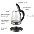 thumbnail image 2 of BAYUELSWU Electric Kettle 1.8L Borosilicate Glass Electric Tea Kettle 1200W Rapid Boil Water Boiler for Loose Tea, Coffee, BPA Free, 2 of 7