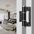 thumbnail image 2 of Topboutique Door Hinge Non-Mortise Design Interior Door Hinge Hardware Connectors Spring Loaded Self Closing Hinges Automatic Closing Hinge with Screws for Interior and Exterior Doors, 2 Pcs Black, 2 of 3