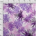 thumbnail image 3 of oneOone Rayon Purple Fabric Leaves Craft Projects Decor Fabric Printed By The Yard 56 Inch Wide, 3 of 4