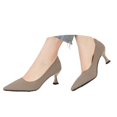 thumbnail image 3 of Xiaoxatg Stylish Women's Fashion Pointed Toe Knit Mesh High Heel Dress Shoes for Daily Casual and 8 Beige, 3 of 6