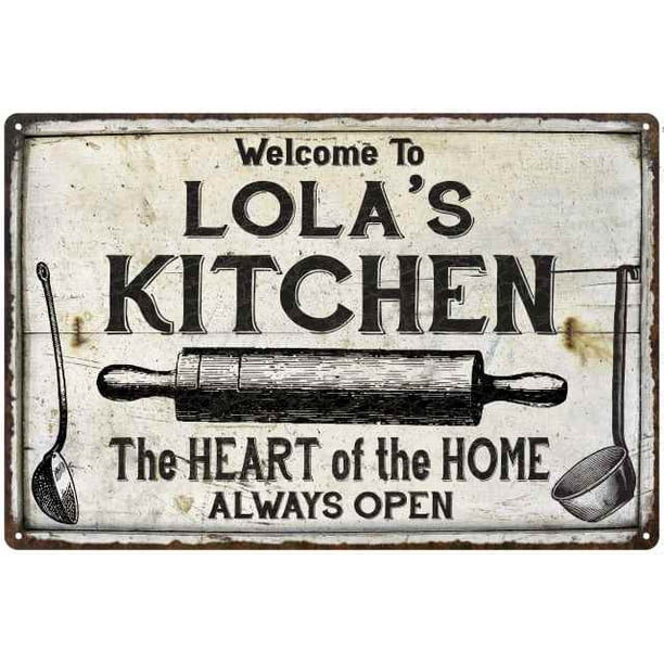 Lola S Kitchen Farmhouse Sign 8 X 12 High Gloss Metal 208120033361 Walmart Com Walmart Com