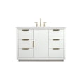 thumbnail image 3 of Elegant Lighting Vf19448 Blake 48" Free Standing Single Basin Vanity Set - White, 3 of 8