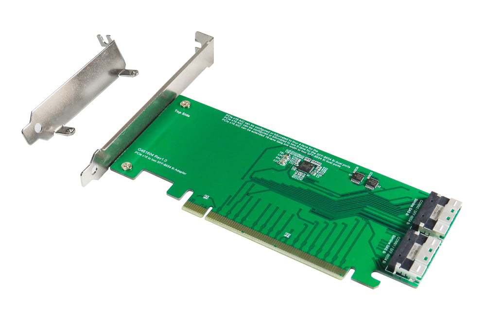 Micro SATA Cables Slim SAS to PCIe 4 Lane Adapter SFF-8654