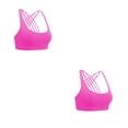thumbnail image 1 of sweethay Sujetadores deportivos Sujetador de fitness de gran material Ejercicio Ductilidad apasionada Chic sin costuras para mujer Chica Rosa Rosa roja M 2Conjunto, 1 of 6