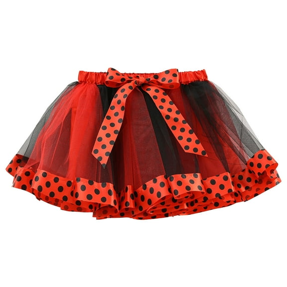 adviicd Tulle Skirt for Girls Girl Sparkly Metallic Mini Skirt Princess Teen Disco Dance Pleated Skirts (Red,6-8 Years)