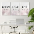 thumbnail image 4 of Dream Love Live Quotes Posters Prints Set of 3 Pink Purple Brushstroke Style,Home Decor Wall Art, Dream Without Fear, Love Without Limits, Live Without Regrets Inspirational Wall Decor 12"X16", 4 of 6