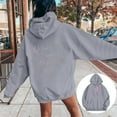 thumbnail image 2 of Wangmeiwg Women's Sweatshirts Women's Casual Hoodie With Bow Print Autumn Winter Pullover Sweatshirt for Comfort and Style Grey XXL, 2 of 7