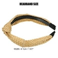 thumbnail image 2 of Unique Bargains 1 Pcs Straw Knotted Headband Fashion Hairband for Woman Non Slip Khaki, 2 of 7