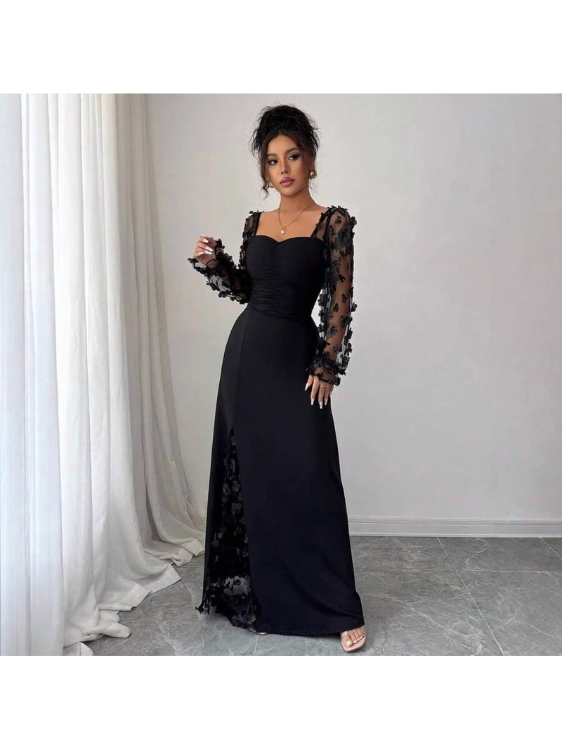 mesh sweetheart ruched maxi dress Ruched Sweetheart Mesh Maxi Dress Blue