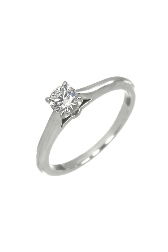 Pre-Owned Cartier Solitaire Diamond Ring, 0.24ct, E VVS1, 3EX, Size 46, Platinum.