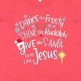 thumbnail image 4 of Inktastic Dance Like Frosty, Shine Like Rudolph, Give Like Santa Women's Plus Size T-Shirt, 4 of 5