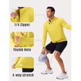 thumbnail image 4 of AIR-Quarter Zip Pullover Men UPF 50+ Workout Shirts Long Sleeve Rash Guard Quick Dry Athletic Shirts for Running Hiking, 4 of 4