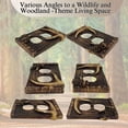 thumbnail image 4 of Double Outlet Decorative Cover Plate with Realistic Wood and Antler Accents - Rustic Duplex Receptacle Electrical Wall Plate for Lodge Cabin - Ideal Gift for Outdoor Nature Lovers, 4 of 8