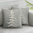 thumbnail image 3 of nygtbtfer Grey Christmas Pillow Covers Set of 2 Rustic Gray Decoration Tree Outdoor Decorative Throw Pillows Winter Pillowcases Linen Cushion Case Decor for Sofa Couch Bed White, 3 of 7