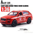 thumbnail image 1 of 1:36 Police Cars Alloy Models Diecast Toy Pull Back Alloy Car Model Sound And Light Power Children's Toy Birthday Boys Gifts Red, 1 of 6