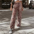 thumbnail image 2 of BLVB Women's Casual Leopard Print Wide Leg Pants,, 2 of 5