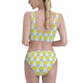 thumbnail image 5 of High Waisted Bikini Sets For Women, Light Bulb Pattern Yellow Swimsuits Tummy Control, Two Pieces Bathing Suit, 5 of 8