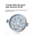 thumbnail image 2 of Mistaha Ultra-Thin LED Cabinet Round Light with 12 High-Brightness Beads, Soft Translucent Cover, Aluminum Alloy Shell, 3000K Warm White, 3W Silver Casing, 2 of 6