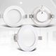 thumbnail image 4 of Un conjunto de 3 focos especiales para baño, regulables, resistentes al agua y a salpicaduras, módulo LED ultrafino de 6 W, downlight LED blanco cálido, orificio redondo ultrafino ER, 4 of 5