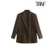 thumbnail image 4 of TRAF-chaqueta holgada de doble botonadura para mujer, abrigo Vintage de manga larga con bolsillos, prendas de vestir exteriores elegantes, 4 of 5