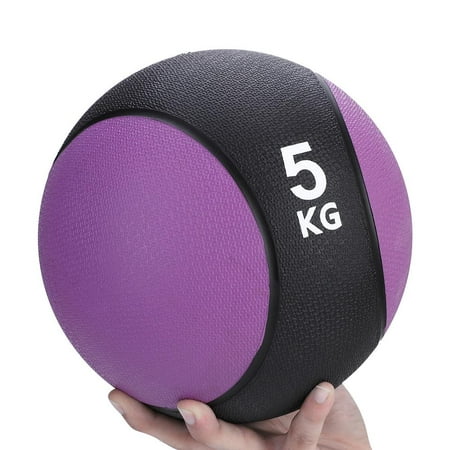 WALFRONT Weighted Fitness Medicine Rubber Ball for Muscle Training Exercise Fitness Ball - Professional Grade – Anti Burst Exercise Equipment for Home, Balance, Gym, Core Strength, Yoga,