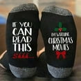 thumbnail image 2 of NMMUED Christmas Socks Xmas Gifts for Women Breathable Socks Women Christmas Socks for Adults Mid Calf Socks Women Womens Christmas Socks Cute Socks Gray One Size, 2 of 3