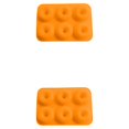 thumbnail image 2 of Molde antiadherente Wosthever para hornear rosquillas de silicona 6 cavidades Naranja, 2 of 6