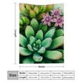 thumbnail image 3 of Creowell Fuzzy Fluffy Soft Cozy Blanket Succulent Plant Design 40*50in, 3 of 7