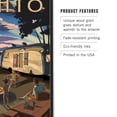 thumbnail image 3 of Ohio, Retro Camper and Lake Birch Wood Wall Sign (12x18 Rustic Home Decor, Ready to Hang Art), 3 of 5