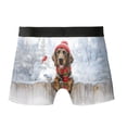 thumbnail image 2 of Playful German Shorthaired Pointer Welcomes Winter Snowy Day with Cardinal Bird All Over Print Boxer Briefs Underwear for Men Dad GSP Lover Dog Gift - 12017, 2 of 6