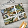 thumbnail image 5 of World Wildlife Snow Leopard Rhino Wolf Lion Pattern Premium Roll Gift Wrap Wrapping Paper, 5 of 7