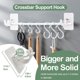 thumbnail image 4 of 8PCS No Drill Curtain Rod Brackets Upgraded Curtain Rod No Drilling Self Adhesive Curtain Rod Hooks with Screws, Nail Free Adjustable Curtain for Poles Less Than 4cm in Diameter (White), 4 of 5